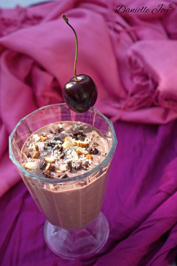 Coconut Almond Cherry Chocolate Smoothie